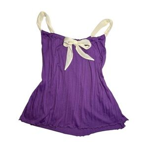 2000s Purple Bow-Front Top